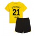 Günstige Borussia Dortmund Donyell Malen #21 Babykleidung Heim Fussballtrikot Kinder 2023-24 Kurzarm (+ kurze hosen)